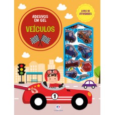 Veículos - Livro de atividades e adesivos em gel
