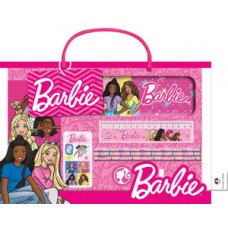 Barbie - Livro maleta divertida com lápis e cartela de adesivos