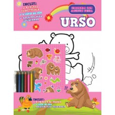 Urso - Colorindo com adesivos extra