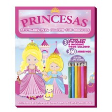 Princesas - Atividades para colorir com adesivos