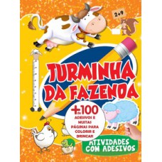 Turminha da fazenda - Atividades para colorir com adesivos