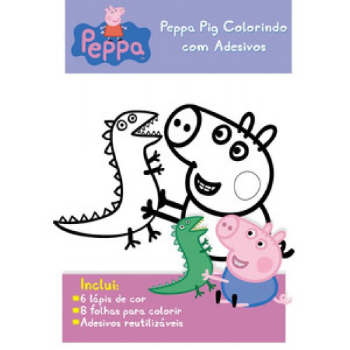 Peppa Pig - Colorir com adesivos - Livros de Editoração - Magazine Luiza