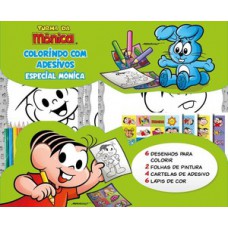 Turma da Mônica Colorindo com Adesivos Especial - Mônica