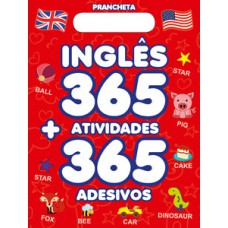 Prancheta inglês 365 atividades + 365 adesivos