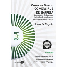 Curso de Direito Comercial e de Empresa - Volume 3 - 15ª Edição 2021