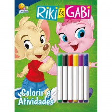 Colorir e atividades com canetinha: Riki & Gabi